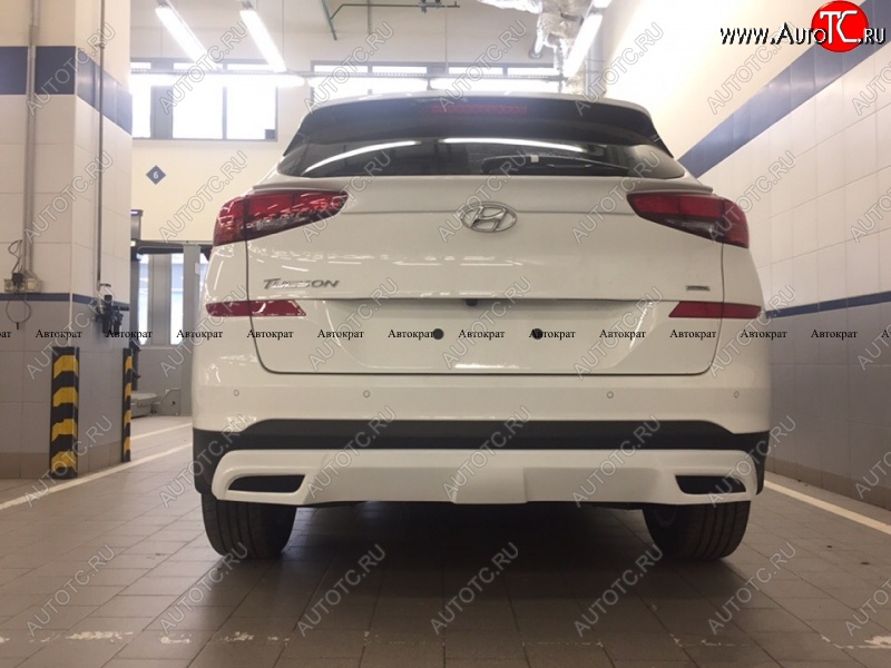 6 799 р. Юбка заднего бампера АВТОКРАТ Hyundai Tucson TL рестайлинг (2018-2021) (Неокрашенная)  с доставкой в г. Чебоксары