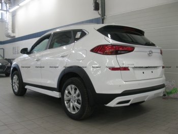 6 799 р. Юбка заднего бампера АВТОКРАТ Hyundai Tucson TL рестайлинг (2018-2021) (Неокрашенная)  с доставкой в г. Чебоксары. Увеличить фотографию 2