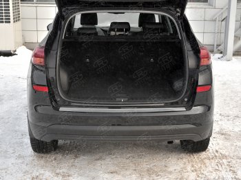 1 999 р. Защитная накладка на задний бампер Russtal Hyundai Tucson TL рестайлинг (2018-2021) (Нержавейка зеркальная)  с доставкой в г. Чебоксары. Увеличить фотографию 2