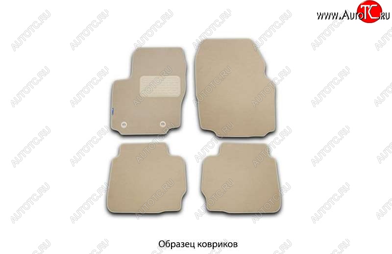 674 р. Комплект ковриков в салон Element 5 шт. (текстиль)  Hyundai Accent  2 LC (1999-2012) седан дорестайлинг (ТагАЗ) (бежевые)  с доставкой в г. Чебоксары
