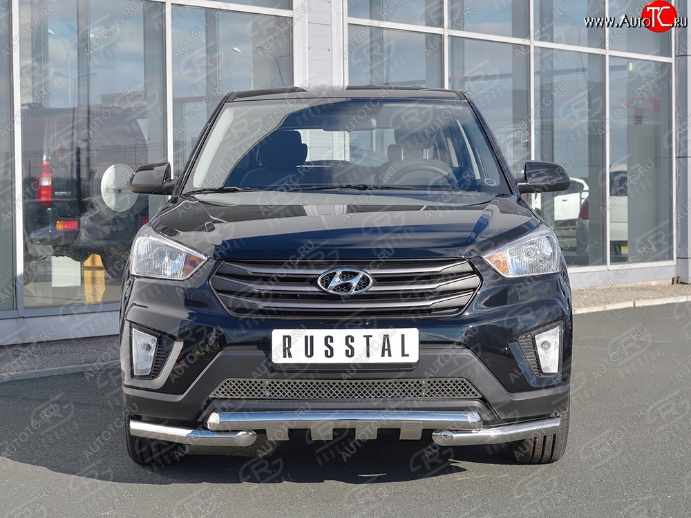 3 749 р. Защитная решётка в воздуховод бампера Berkut (нержавейка) Hyundai Creta GS рестайлинг (2019-2021)  с доставкой в г. Чебоксары