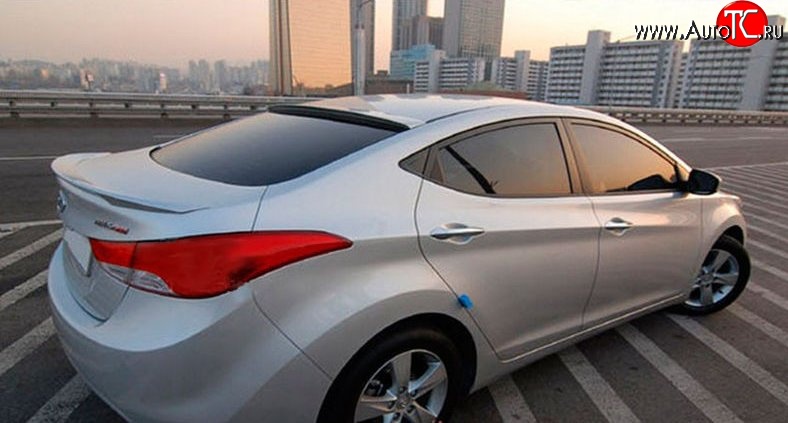 2 499 р. Козырёк на заднее стекло M-VRS Hyundai Elantra MD рестайлинг (2013-2016) (Неокрашенный)  с доставкой в г. Чебоксары