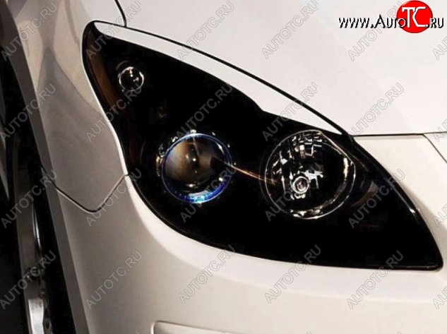 999 р. Реснички на фары CT Hyundai I30 FD хэтчбэк 5 дв. рестайлинг (2010-2012) (Неокрашенные)  с доставкой в г. Чебоксары