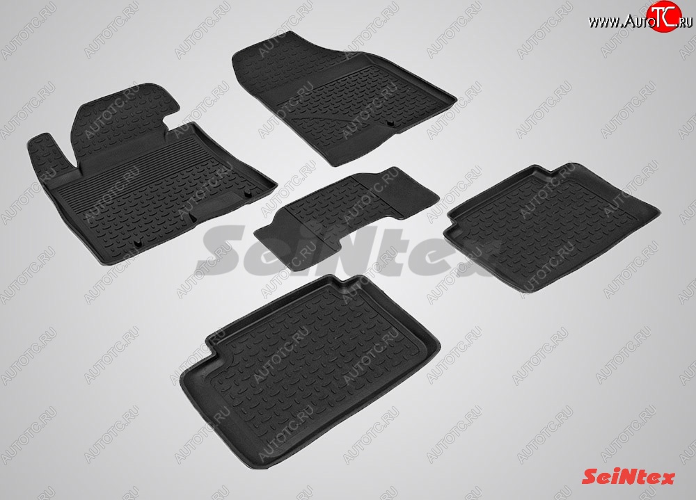 3 099 р. Износостойкие коврики в салон с высоким бортом SeiNtex Premium 4 шт. (резина) Hyundai I30 FD хэтчбек дорестайлинг (2007-2010)  с доставкой в г. Чебоксары