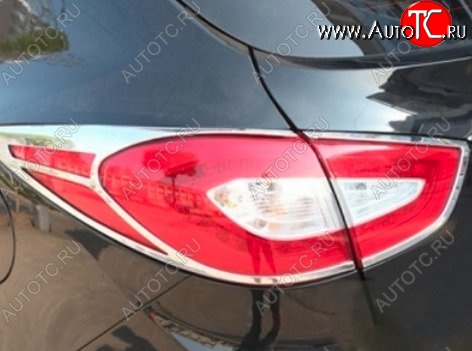 4 749 р. Накладки на фонари СТ Hyundai IX35 LM дорестайлинг (2009-2013) (Неокрашенные)  с доставкой в г. Чебоксары