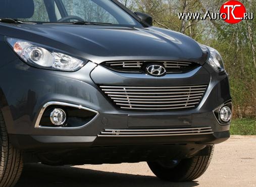 4 139 р. Декоративная вставка воздухозаборника нижнего Souz-96  Hyundai IX35  LM (2009-2013) дорестайлинг  с доставкой в г. Чебоксары