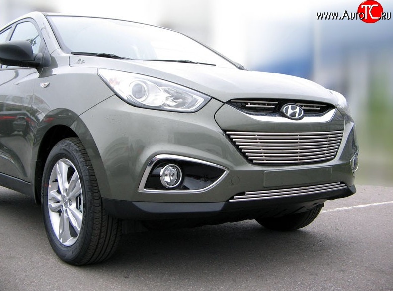 5 999 р. Верхняя декоративная вставка воздухозаборника Berkut Hyundai IX35 LM дорестайлинг (2009-2013)  с доставкой в г. Чебоксары