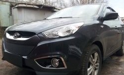 2 089 р. Сетка на бампер Russtal (черная) Hyundai IX35 LM дорестайлинг (2009-2013)  с доставкой в г. Чебоксары. Увеличить фотографию 2