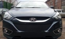 2 089 р. Сетка на бампер Russtal (черная) Hyundai IX35 LM дорестайлинг (2009-2013)  с доставкой в г. Чебоксары. Увеличить фотографию 3