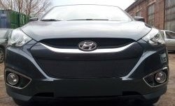 2 089 р. Сетка на бампер Russtal (черная) Hyundai IX35 LM дорестайлинг (2009-2013)  с доставкой в г. Чебоксары. Увеличить фотографию 4
