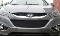 2 089 р. Сетка на бампер Russtal (черная) Hyundai IX35 LM дорестайлинг (2009-2013)  с доставкой в г. Чебоксары. Увеличить фотографию 7