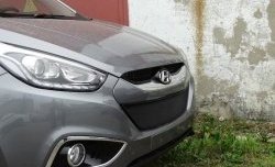 2 089 р. Сетка на бампер Russtal (черная) Hyundai IX35 LM дорестайлинг (2009-2013)  с доставкой в г. Чебоксары. Увеличить фотографию 9