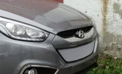 2 199 р. Сетка на бампер Russtal (хром) Hyundai IX35 LM дорестайлинг (2009-2013)  с доставкой в г. Чебоксары. Увеличить фотографию 8
