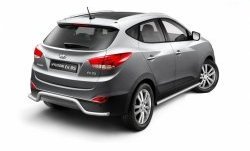 8 599 р. Защита порогов из круглой трубы диаметром 63 мм Petroil Tuning  Hyundai IX35  LM (2009-2018) дорестайлинг, рестайлинг (Нержавеющая полированная сталь)  с доставкой в г. Чебоксары. Увеличить фотографию 2