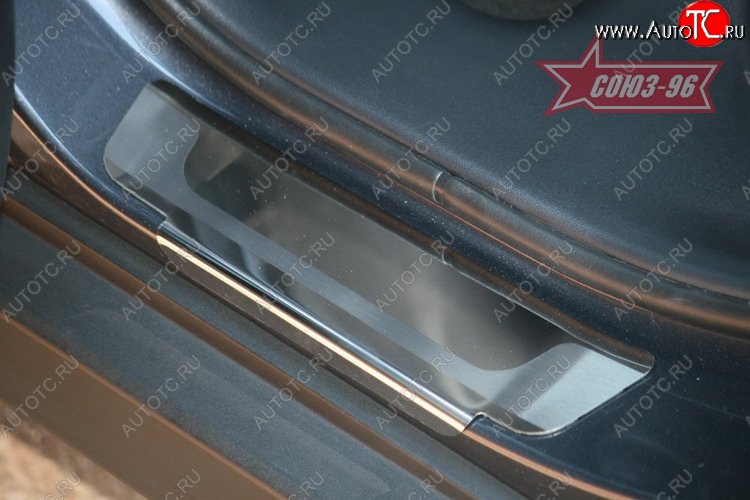 2 834 р. Накладки на внутренние пороги Souz-96 (без логотипа)  Hyundai IX35  LM (2009-2018) дорестайлинг, рестайлинг  с доставкой в г. Чебоксары