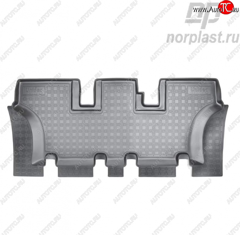 1 189 р. Коврик в салон Norplast Unidec (3 ряд) Hyundai Santa Fe DM дорестайлинг (2012-2016) (Цвет: черный)  с доставкой в г. Чебоксары