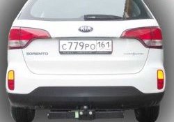 10 299 р. Фаркоп Лидер Плюс (до 2000 кг) Hyundai Santa Fe DM дорестайлинг (2012-2016) (Без электропакета)  с доставкой в г. Чебоксары. Увеличить фотографию 2