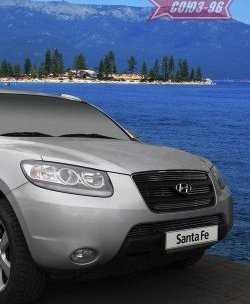 Декоративные элементы решетки радиатора Souz-96 (d10) Hyundai Santa Fe  CM (2006-2009) дорестайлинг