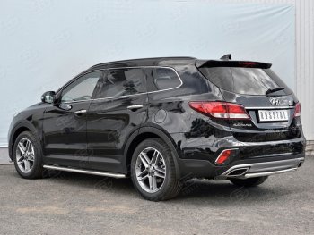 12 549 р. Одинарная защита заднего бампера из трубы d42 мм SLITKOFF  Hyundai Grand Santa Fe  1 DM (2016-2018) рестайлинг  с доставкой в г. Чебоксары. Увеличить фотографию 2