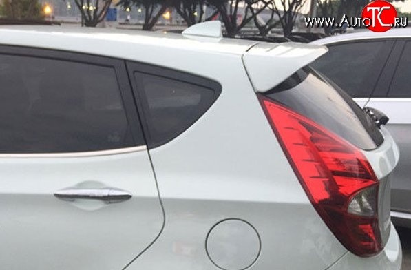 3 279 р. Спойлер (хетчбек) M-VRS Hyundai Solaris RBr седан рестайлинг (2014-2017) (Неокрашенный)  с доставкой в г. Чебоксары