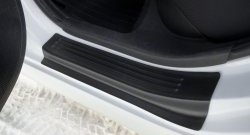 1 829 р. Накладки порожков салона RA  Hyundai Solaris  RBr (2014-2017) седан рестайлинг (Комплект (4 шт.))  с доставкой в г. Чебоксары. Увеличить фотографию 3