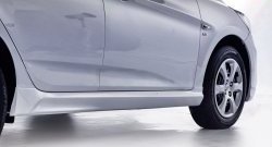 3 599 р. Пороги накладки Sport KIA Rio 3 QB хэтчбек 5 дв. рестайлинг (2015-2017) (Неокрашенные)  с доставкой в г. Чебоксары. Увеличить фотографию 2