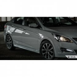 4 999 р. Пороги накладки ZEUS KIA Rio 3 QB хэтчбек 5 дв. рестайлинг (2015-2017) (Неокрашенные)  с доставкой в г. Чебоксары. Увеличить фотографию 9