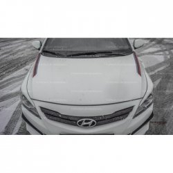 1 499 р. Реснички на фары HS1  Hyundai Solaris  RBr (2010-2014) седан дорестайлинг, хэтчбэк дорестайлинг (Неокрашенные)  с доставкой в г. Чебоксары. Увеличить фотографию 2
