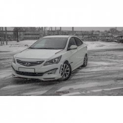 1 499 р. Реснички на фары HS1  Hyundai Solaris  RBr (2010-2014) седан дорестайлинг, хэтчбэк дорестайлинг (Неокрашенные)  с доставкой в г. Чебоксары. Увеличить фотографию 5