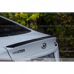 4 499 р. Лип спойлер HS1 Hyundai Solaris RBr седан рестайлинг (2014-2017) (Неокрашенный)  с доставкой в г. Чебоксары. Увеличить фотографию 6