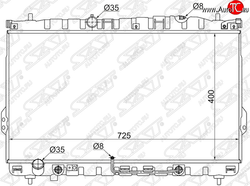 7 799 р. Радиатор двигателя SAT (пластинчатый, 2.0/2.0D/2.7, МКПП/АКПП) Hyundai Trajet (1999-2008)  с доставкой в г. Чебоксары