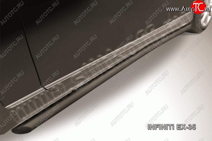 13 549 р. Защита порогов из трубы d42 Slitkoff  INFINITI EX35  J50 (2007-2013) (Цвет: серебристый)  с доставкой в г. Чебоксары