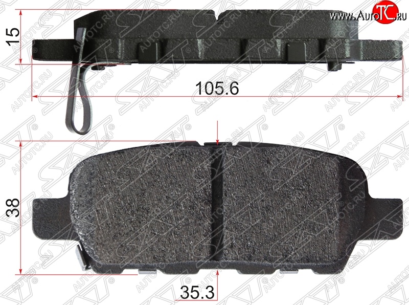 559 р. Колодки тормозные SAT (задние) Nissan Skyline V35 (2001-2007)  с доставкой в г. Чебоксары
