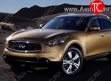 17 299 р. Накладка на передний бампер CT INFINITI FX35 S50 дорестайлинг (2002-2005) (Неокрашенная)  с доставкой в г. Чебоксары