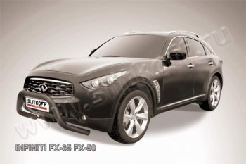 Кенгурятник d76 Slitkoff (низкий, широкий) INFINITI FX35  S51 - FX50  S51