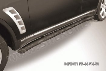 Защита порогов из трубы d57 Slitkoff INFINITI FX35  S51 - FX50  S51