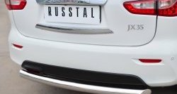 15 399 р. Одинарная защита заднего бампера из трубы диаметром 76 мм SLITKOFF  INFINITI JX35 (2012-2014)  с доставкой в г. Чебоксары. Увеличить фотографию 2