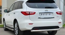 15 399 р. Одинарная защита заднего бампера из трубы диаметром 76 мм SLITKOFF  INFINITI JX35 (2012-2014)  с доставкой в г. Чебоксары. Увеличить фотографию 4