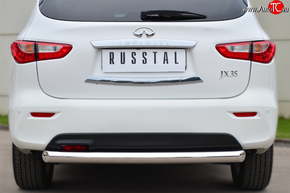 15 399 р. Одинарная защита заднего бампера из трубы диаметром 76 мм SLITKOFF  INFINITI JX35 (2012-2014)  с доставкой в г. Чебоксары