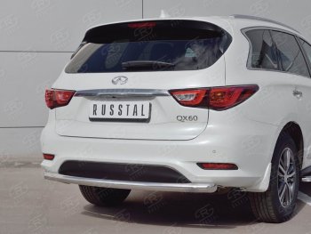 17 649 р. Одинарная защита заднего бампера из трубы d63 мм SLITKOFF  INFINITI QX60  L50 (2016-2021) рестайлинг  с доставкой в г. Чебоксары. Увеличить фотографию 3
