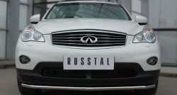 15 799 р. Одинарная защита переднего бампера из трубы диаметром 42 мм SLITKOFF  INFINITI Qx50  J50 (2013-2016) дорестайлинг  с доставкой в г. Чебоксары. Увеличить фотографию 3