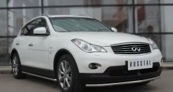 15 799 р. Одинарная защита переднего бампера из трубы диаметром 42 мм SLITKOFF  INFINITI Qx50  J50 (2013-2016) дорестайлинг  с доставкой в г. Чебоксары. Увеличить фотографию 4