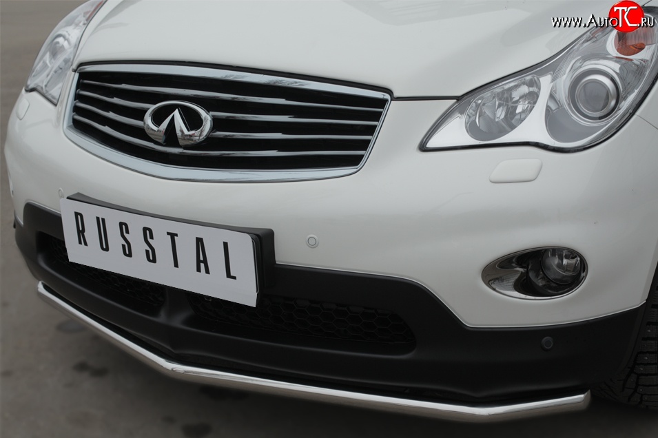 15 799 р. Одинарная защита переднего бампера из трубы диаметром 42 мм SLITKOFF  INFINITI Qx50  J50 (2013-2016) дорестайлинг  с доставкой в г. Чебоксары