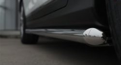 11 999 р. Защита порогов из круглой трубы диаметром 63 мм SLITKOFF  INFINITI Qx50  J50 (2013-2016) дорестайлинг  с доставкой в г. Чебоксары. Увеличить фотографию 3