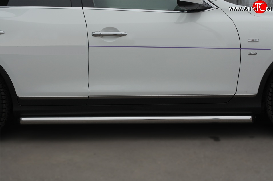 11 999 р. Защита порогов из круглой трубы диаметром 63 мм SLITKOFF  INFINITI Qx50  J50 (2013-2016) дорестайлинг  с доставкой в г. Чебоксары