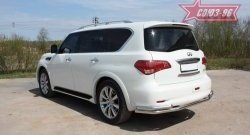 Двойная защита заднего бампера Souz-96 (d60/60) INFINITI QX56  Z62 (2010-2013)