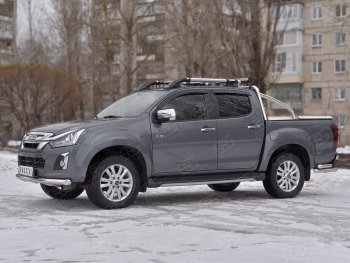 15 699 р. Защита переднего бампера (Ø 76 мм, нержавейка) SLITKOFF  Isuzu D-Max  RT85,TFR DoubleCab (2015-2021) рестайлинг  с доставкой в г. Чебоксары. Увеличить фотографию 3