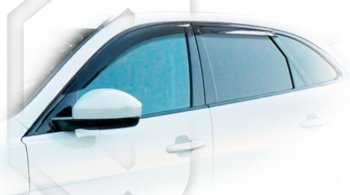 Дефлектора окон CA-Plastiс Jaguar F-Pace X761 рестайлинг (2020-2022) (Classic полупрозрачный, Без хром.молдинга)