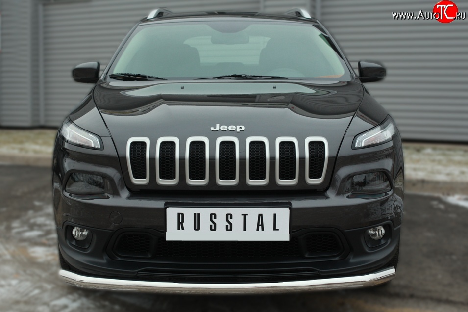 15 999 р. Одинарная защита переднего бампера диаметром 63 мм SLITKOFF  Jeep Cherokee  KL (2014-2017) дорестайлинг  с доставкой в г. Чебоксары