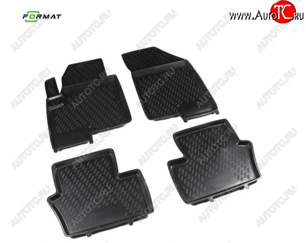 5 399 р. Комплект ковриков салона Format (повышенная износостойкость). Jeep Compass MK рестайлинг (2011-2015) (Черные)  с доставкой в г. Чебоксары